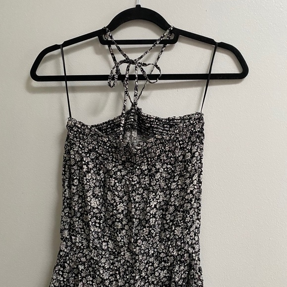 American Eagle Floral Smocked Halter Jumpsuit - Picture 6 of 9